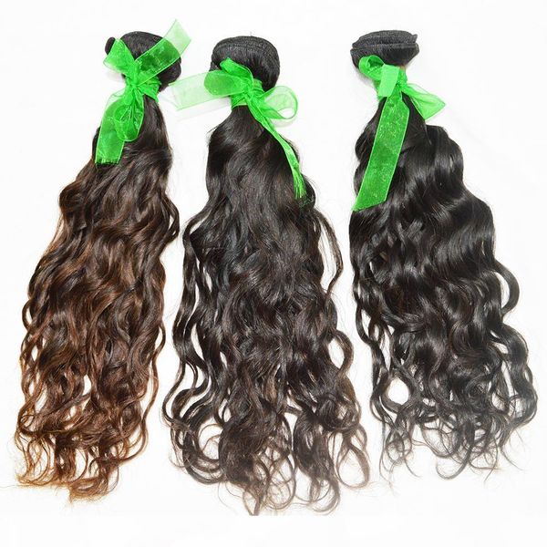 

3pcs lot 300g perfect lady peruvian hair wholesale unprocessed 100% real human hair water wave fast shipping, Black