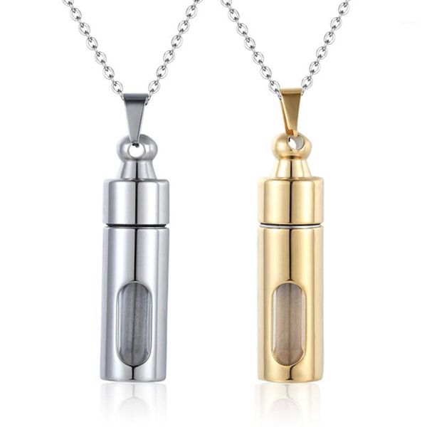 

women glass collect perfume flower open bottle memorial pendant necklace jewelry gifts cx171, Silver