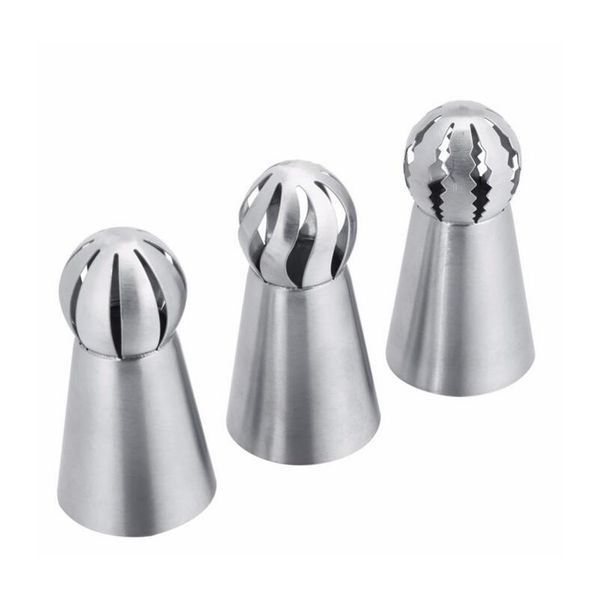 

3pcs/set cake icing nozzles russian piping tips lace mold pastry cake decorating tool stainless steel kitchen bak wmttag bdenet