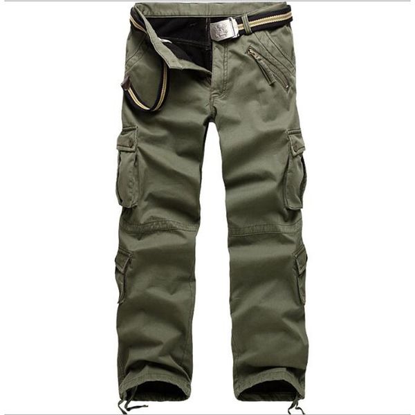 

2021 new warm winter cargo of the casual man general multi-pocket pants for outdoor men in long trousers hzr8, Black