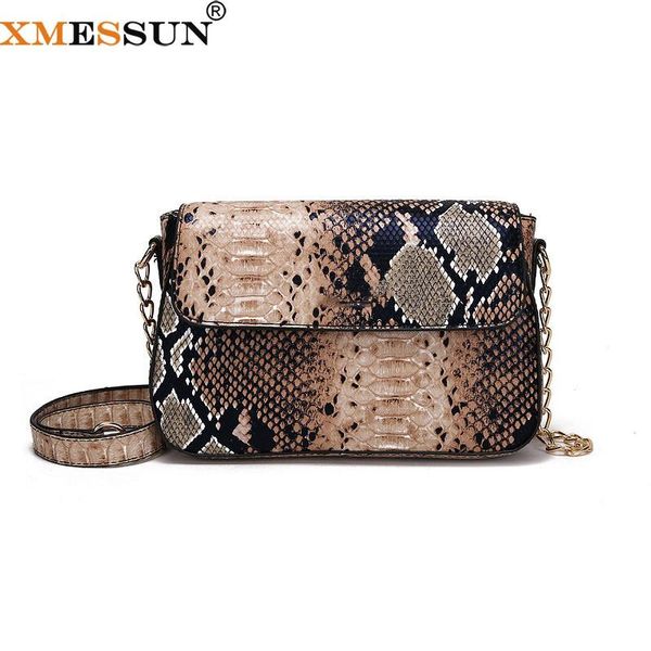 

xmessun 2020 small snake crossbody bag women fashion snake pu leather shoulder bags female chain messenger bag travel f213