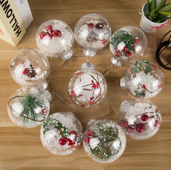 La dernière boule en plastique transparente, boule creuse, boule de Noël, décorations d'arbre de Noël, du Nouvel An et du Nouvel An chinois