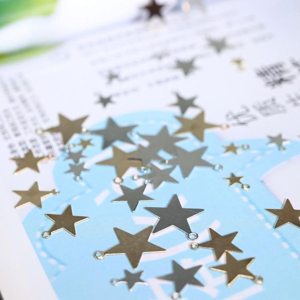 

40 pcs/bag cooper (not iron) five-point star craft charms diy necklace earring bracelet charms jewelry findings diy acc sqcwol