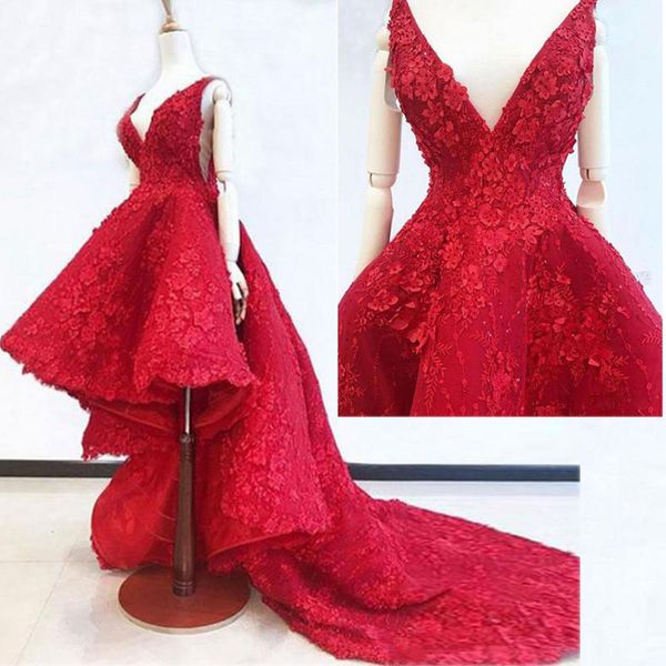 

red mermaid prom dresses long sleeve lace appliqued split beads evening gowns vestido de fiesta formal party dress robes de soiree, Black;red