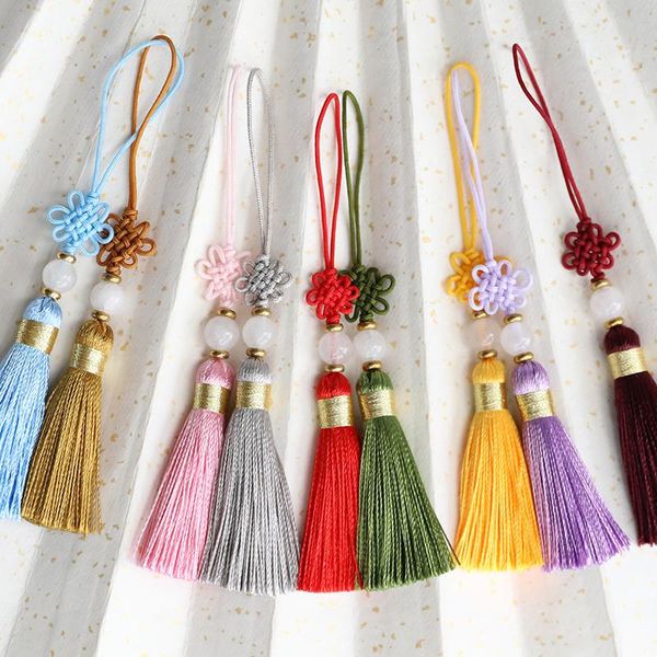 

2pcs lot jade beads tassel chinese knot silk tassels diy crafts gift jewelry making earrings accessories clothing pendant decor h bbyqsb