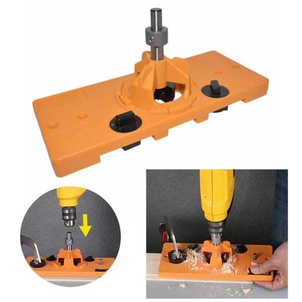 

35mm diy locator wood mounting hinge drilling jig guide door hole saw opener adjust wood cutter tool kit set