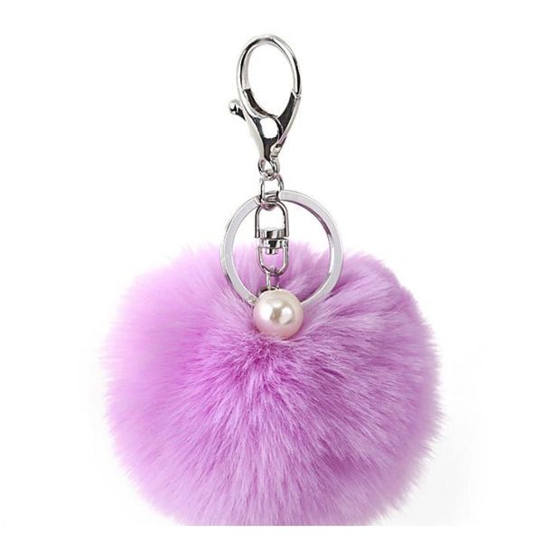 

fashion fluffy artificial rabbit fur ball key chain pompons for women girl bag pendant jewelry key ring holder pr007 f sqcbno, Slivery;golden