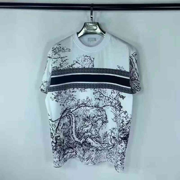 

2022 factory wholesale new summer home d loose short sleeve versatile men's and women's t-shirt fashion 0tr1, White