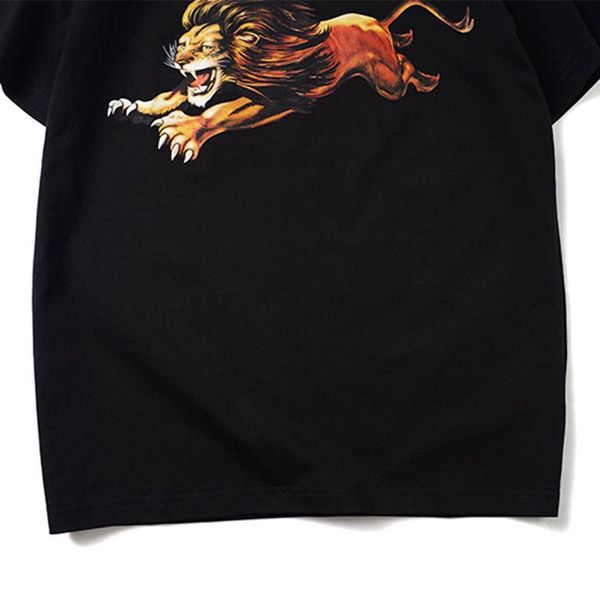 

mens stylist t shirts lion print fashion men summer short sleeves men women t shirt size s-2xl 2020, White;black