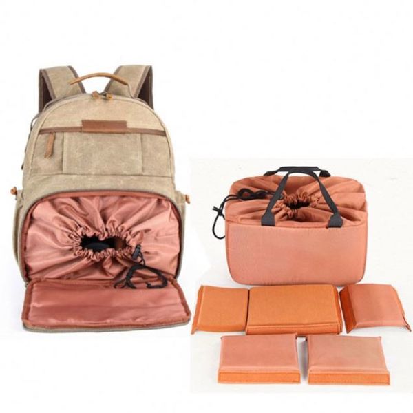 

vintage padded camera lens filter bag