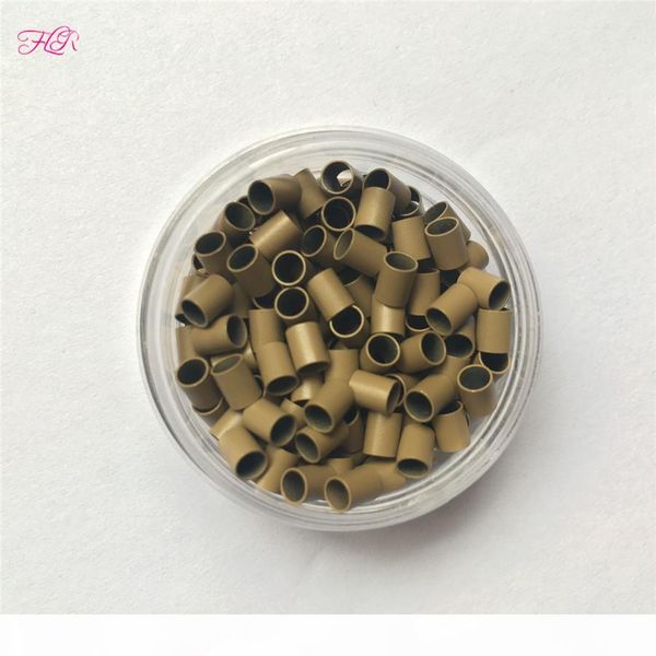 

easily locks copper micro ring 1000pcs 3.2*2.8*3.8 straight mini locks copper tube micro beads for applying i tip hair