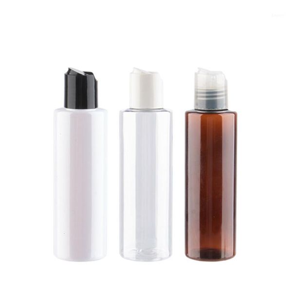 

200ml 30pcs cosmetic container bottle with disc cap 200cc pet shampoo liquid soap bottle travel press screw lid1