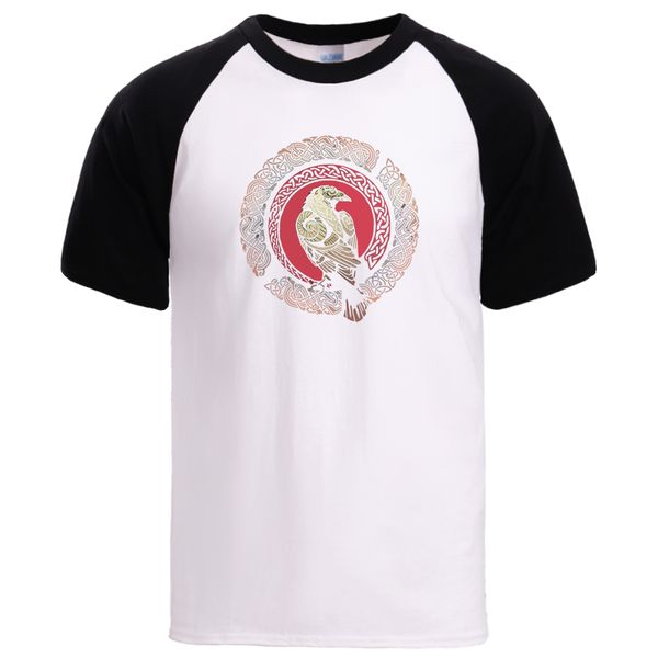 

sport cool eagle vikings men's t shirts 2020 short sleeve cotton raglan sleeve tees male loose fit sportswear t shirts black tees