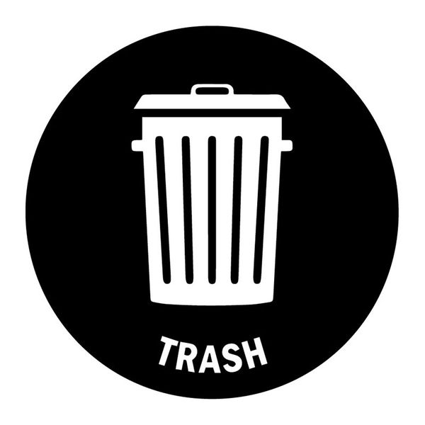 

15.5x15.5cm trash sign creative scratch occlusion car stickers vinyl decal c25-0724