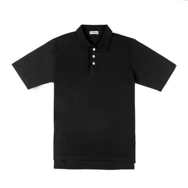 

men's polos shirt black loose metal buckle print cotton round neck black t-shirt a basic printed, White;black
