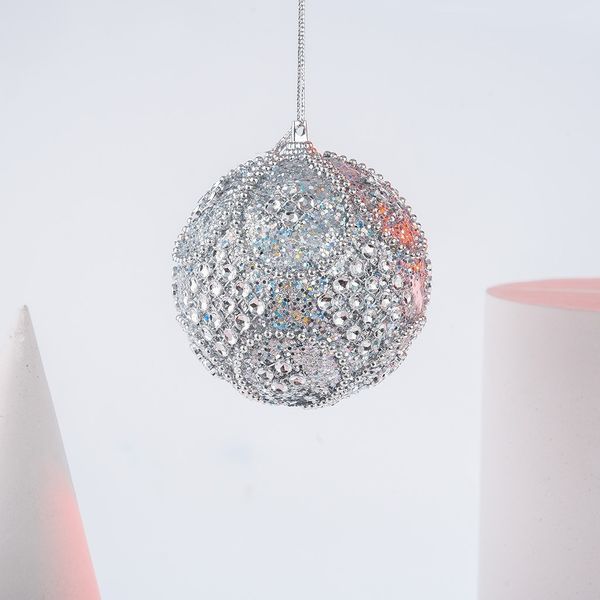 

glitter baubles ball xmas tree rhinestone ornament decoration 8cm christmas decorations for home decor #3