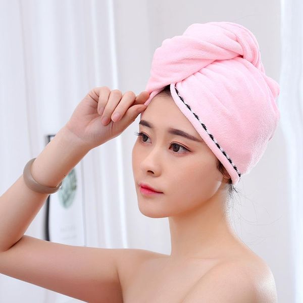 

'the #039; 2pcs hair dry towel microfiber wrapped bath cap quick drying shower towel with button 8891