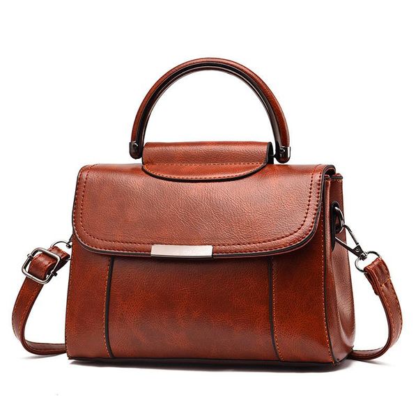 

retro pu leather women's handbag 2020 new fashion all-match women's shoulder messenger bag explosive brand bag