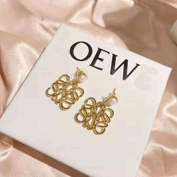 

earrings charms 2022 luojia diamond pearl brass 925 silver needle, Golden