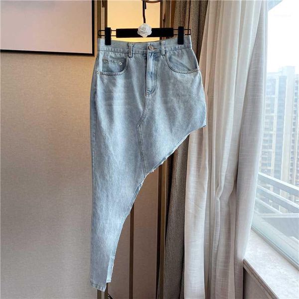 

harajuku jean skirt for women new irregular high waist slim hip denim skirts female ladies light blue jeans skirts jupe mujer1, Black