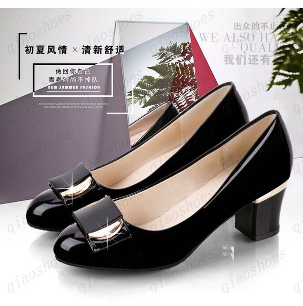 

2021 weiqiaona 35-40 woman shoes genuine leather inside low heels women pumps stiletto women's work shoe pointed toe wedding shoes, Black