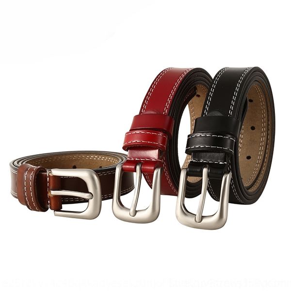 

wszuq 202 korean genuine women's embossed versatile versatile fashion pure women's belt simple leather beltbelt tzjce, Black;brown