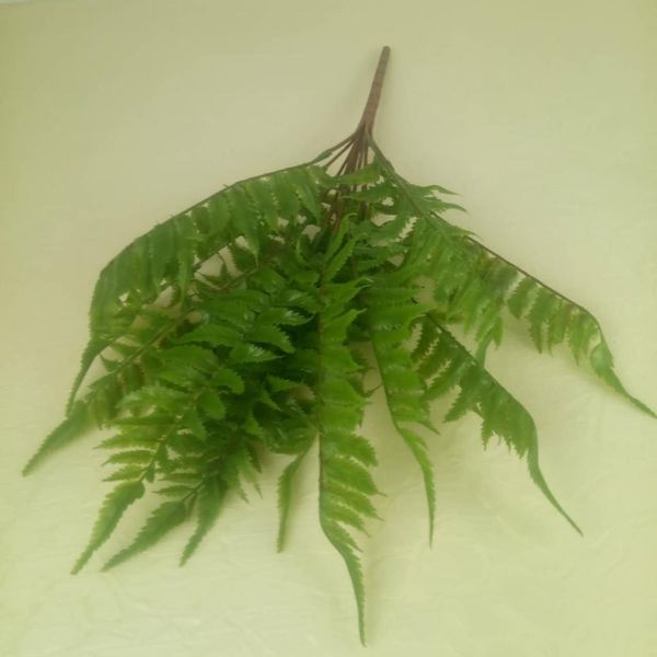 

2 piece artificial real touch fern leaves plant foliage garden decor green