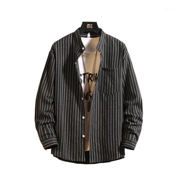 

striped shirt men short sleeve black shirt classic grey slim fit dress shirts business korean male fashion 50cs1, White;black