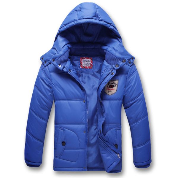

children outerwear warm coat sporty kids clothes waterproof windproof thicken boys girls cotton-padded jackets autumn and winter 0930, Blue;gray