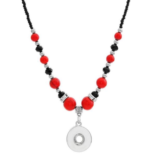 

2 colors national style long chain bohemian necklaces & pendants ne398women's 18mm snaps button necklace one d bbydaw, Silver