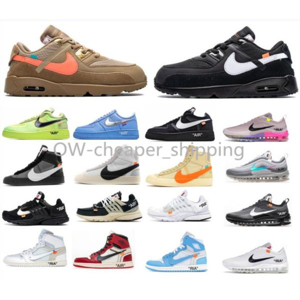 

nike air max 90 airmax ow offwhite off white 90 стереосистеме и обновите shoes 90-ых тренажёры спорт вирджил дизайнер мир тройной белый чер
