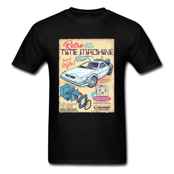 

retro 80s back to the future delorean doc brown marty black tees fiction movie designer sport hooded sweatshirt hoodie t shirt