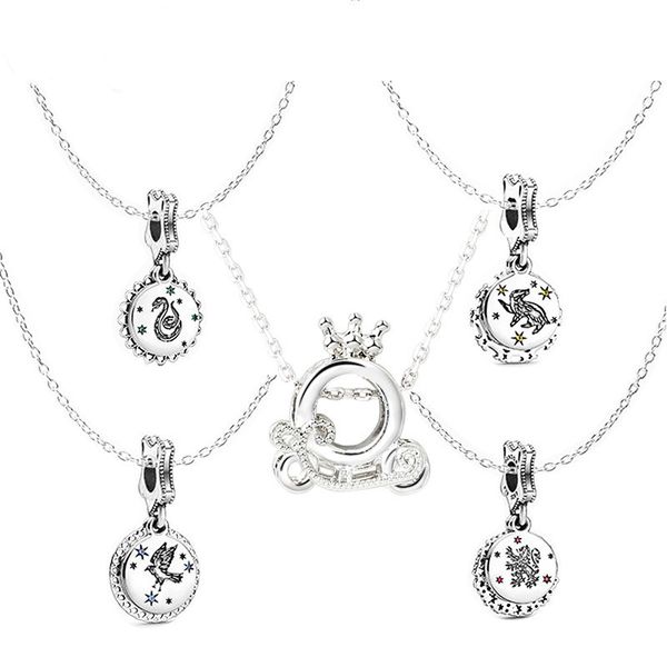 

new cartoon character series q version alloy pendant necklace cross chain cartoon character pumpkin car gift necklace