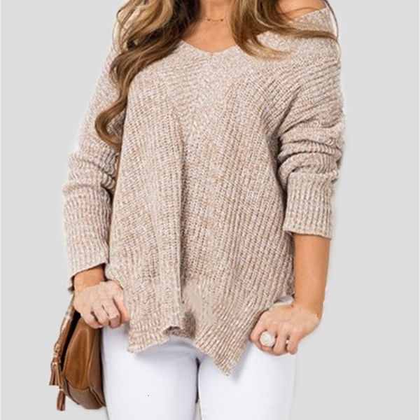 

casual fashion front short back long split v-neck pullover ffy solid color autumn women's sweater, White;black