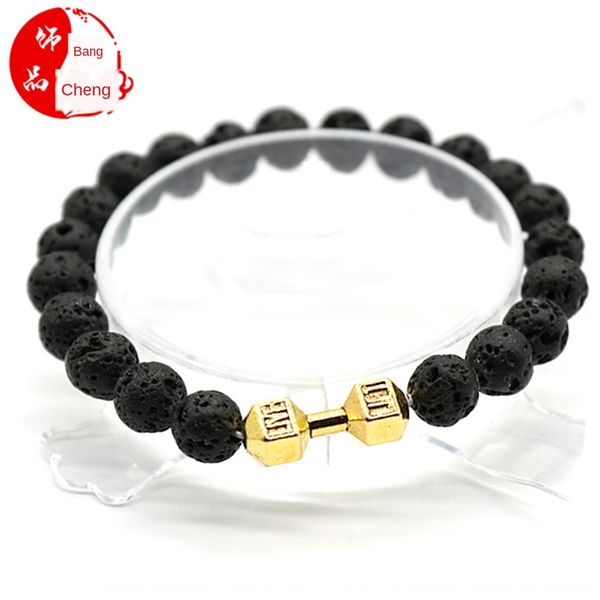 

yamaxun metalbuddha beads beads beaded bracelet jewelry volcanic stone black frosted stone beaded bracelet sgjdo, Golden;silver