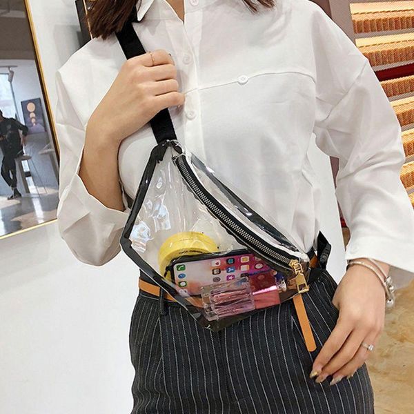 

shoulder bags women transparent waist bag pvc fanny hip packs girls phone pouch chest purse h8wd