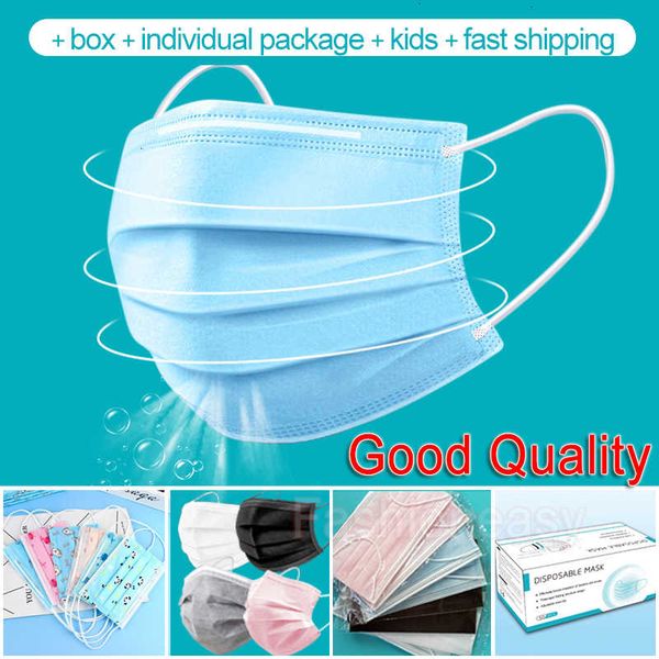 

elastic masks pink with grey black disposable ear loop 3 ply breathable kids face mask individu