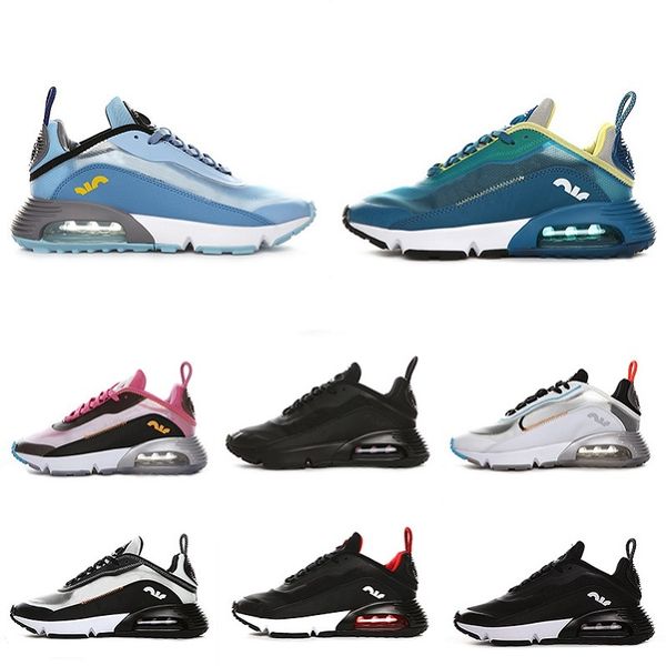 

athletic 2090 men women running shoes girl well matched style 2090s bred triple black white pink oreo mens sports sneakers trainers 36-45, White;red