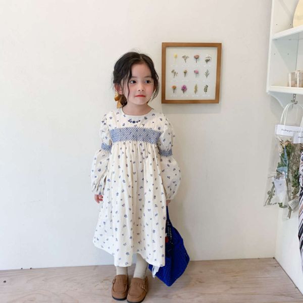 

amu monkey embroidered drs 2021 spring and autumn new korean princs little girl's long skirtxkk9, Red;yellow