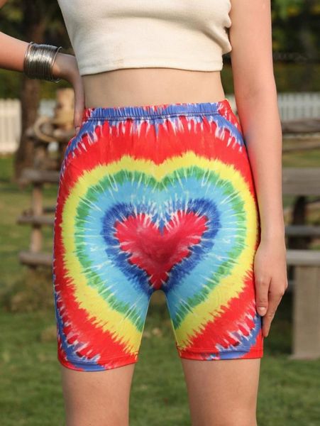 

tie dye biker shorts f7mh#, Black