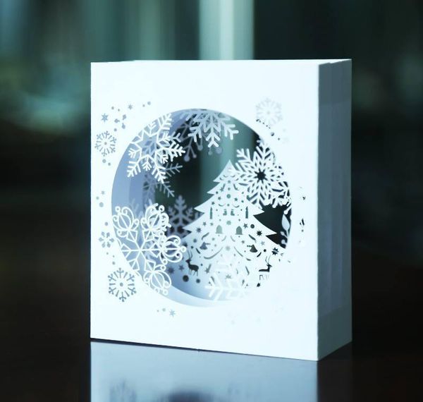

three-nsional party card christmas snowflake birthday wedding christmas shape decoration handmade romantic bbycs yh_pack