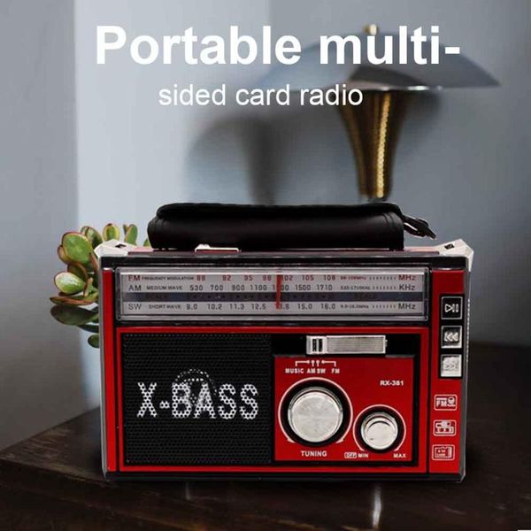 

retro mp3 player high sensitivity gift rechargeable portable radio am fm sw led outdoor home multifunctional tf usb