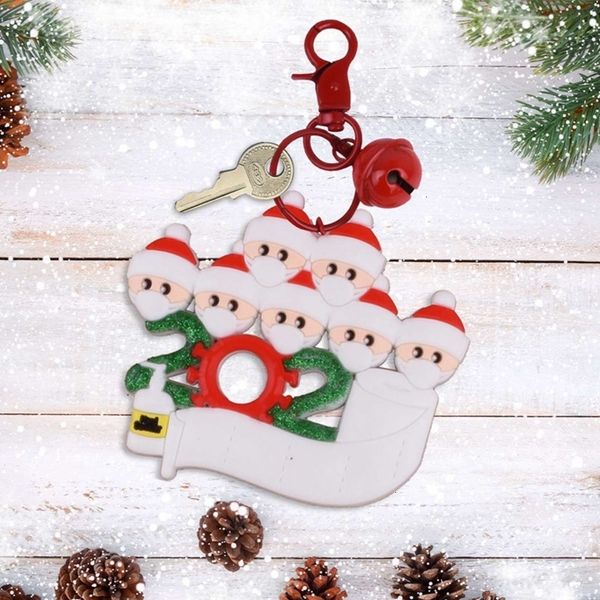

christmas keychain cartoon santa claus with mask christmas tree pendant keyring ornament key chain family friend gifts sea shipping dda597y6