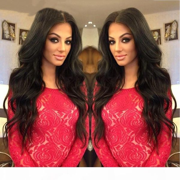 

raw indian virgin human hair lace front wig body wave lace front wigs indian body wave full lace human hair wigs, Black;brown
