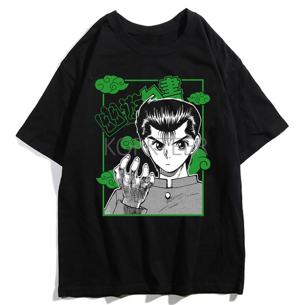 

sport anime yu yu hakusho urameshi yuusuke kuwabara kazuma t-shirt women men harajuku ullzang fashion 90s anime funny cartoon tees