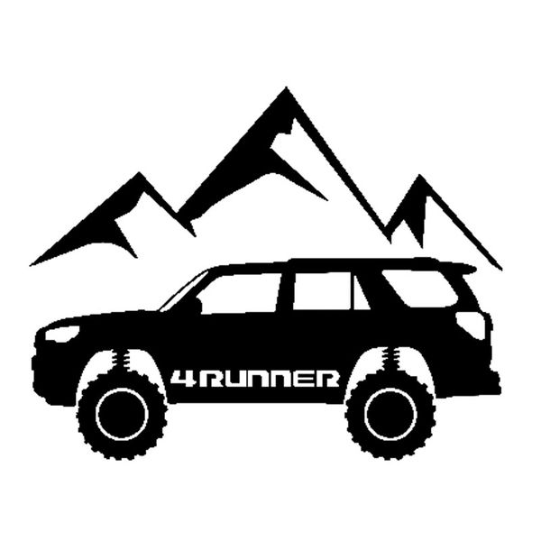 

18.3cm*14.4cm 4 runner are surrounded by chic hills interesting vinyl car sticker window decal c18-0305