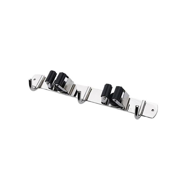 

sturdy closet bathroom organizer wall mount space saving broom mop holder stainless steel multifunctional hanger easy install