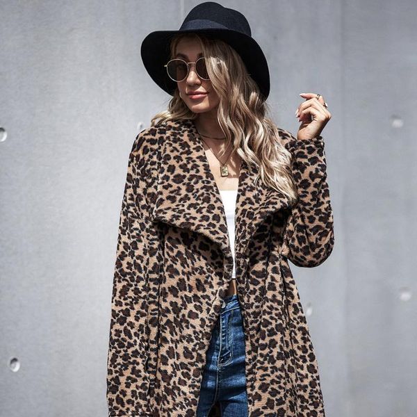 

осень зима шерстяное пальто дамы с длинными рукавами печать повседневный толстая женщина вязать свитер прострочкой повседневный дряблая card, Black