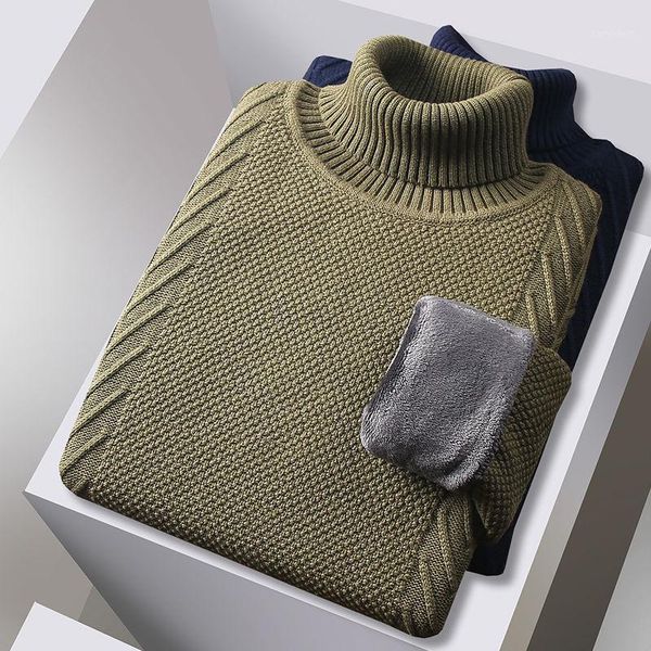 

men's sweaters 2021 autumn winter men's turtleneck long sleeve plain stretch casual kintted pullovers basic d2391, White;black