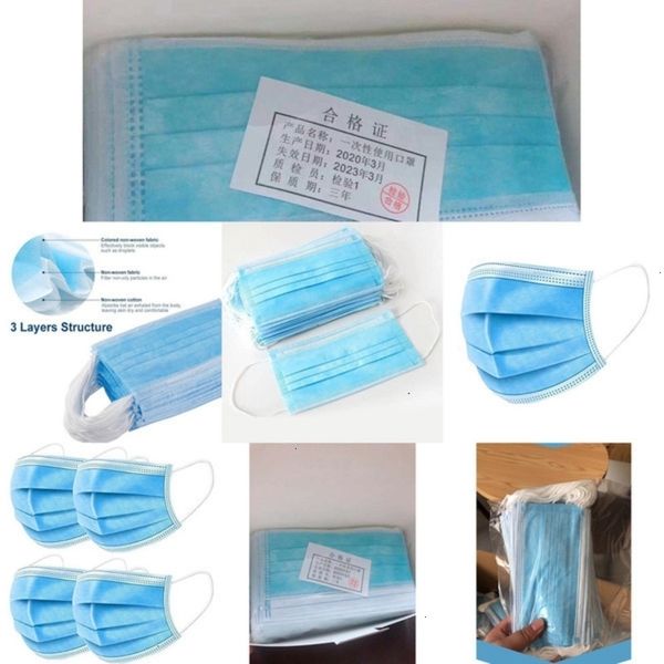 

3-layer dhl dust anti shipping face breathable disposable masks sanitary men and wom 0lll